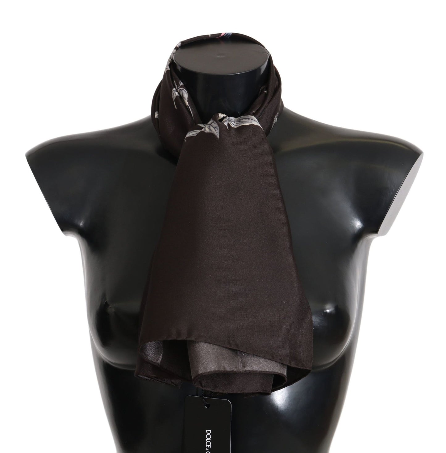 Dolce & Gabbana Elegant Silk Scarf Wrap in Luxe Brown - Sandy Store ByNet