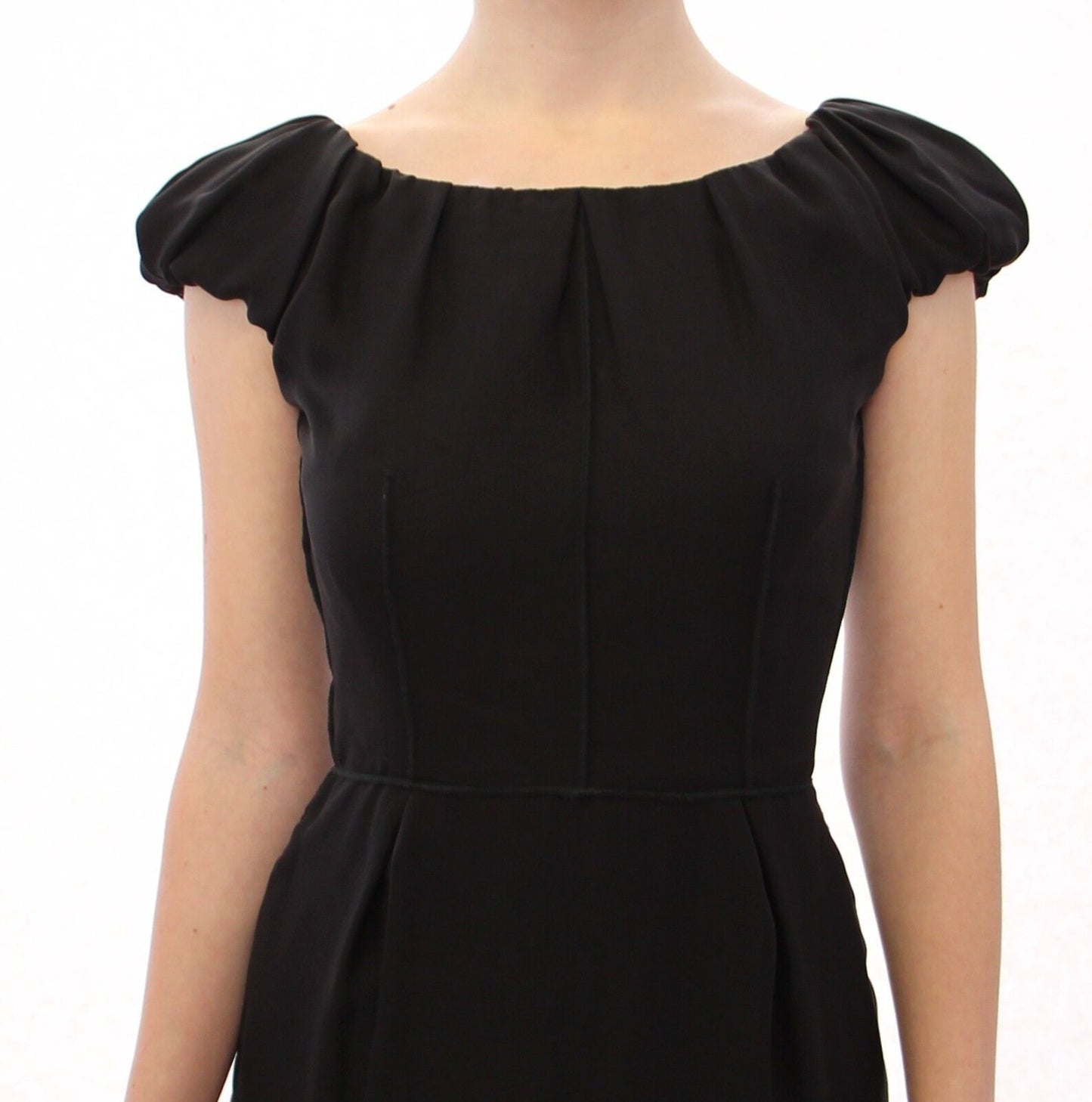 Dolce & Gabbana Elegant Silk Shortsleeved Evening Gown - Sandy Store ByNet