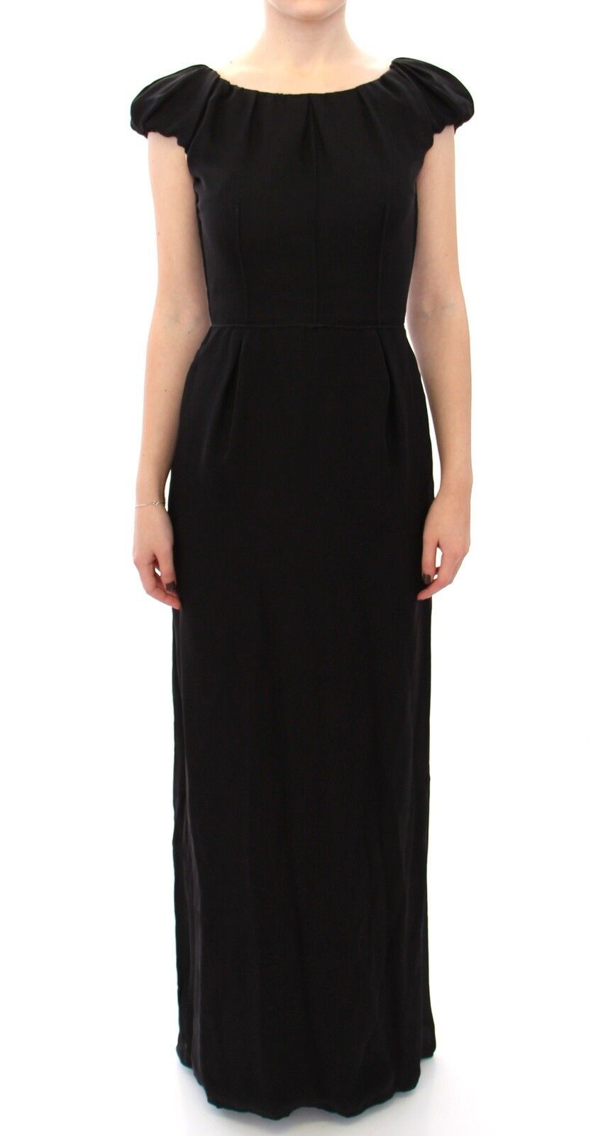 Dolce & Gabbana Elegant Silk Shortsleeved Evening Gown - Sandy Store ByNet