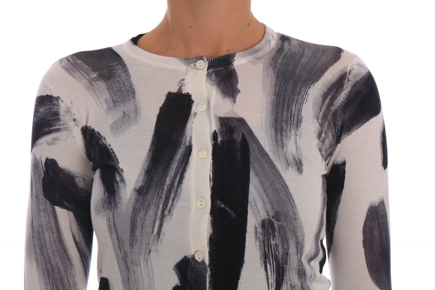 Dolce & Gabbana Elegant Silk Stroke - Pattern Sweater - Sandy Store ByNet