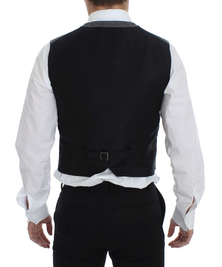 Dolce & Gabbana Elegant Single Breasted Gray Dress Vest - Sandy Store ByNet