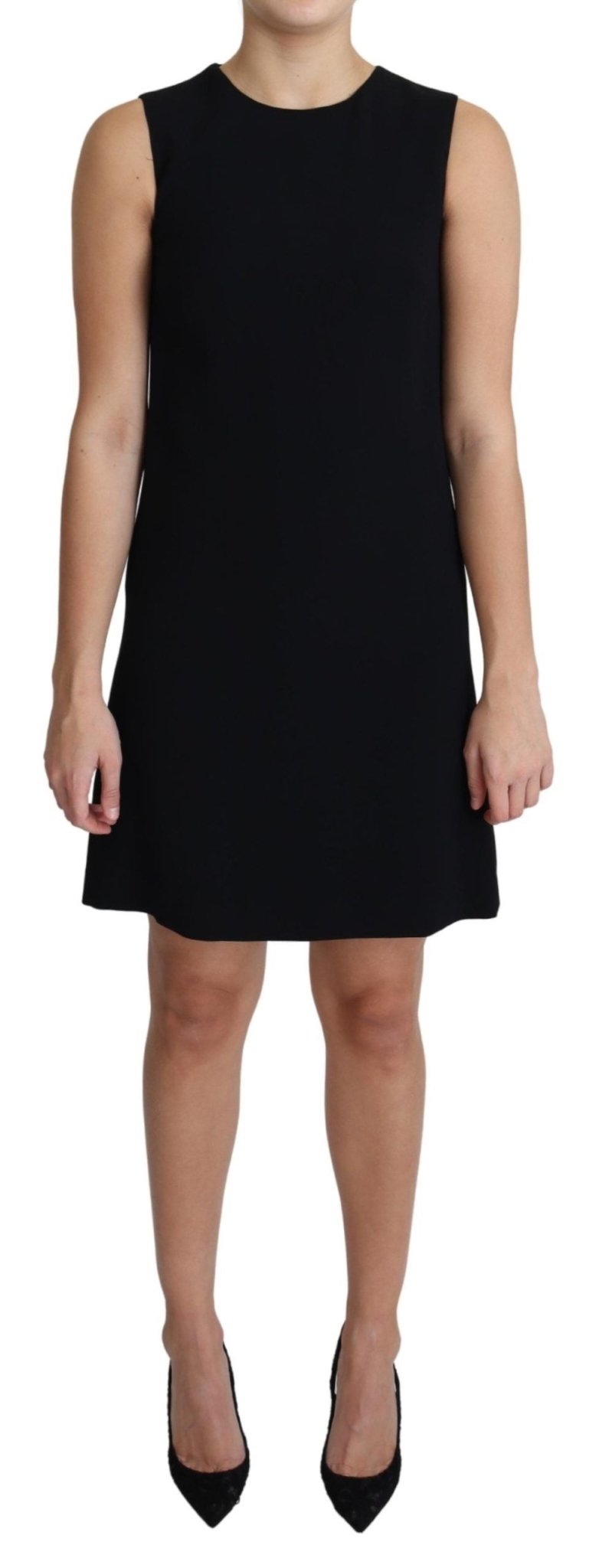 Dolce & Gabbana Elegant Sleeveless Black A - Line Mini Dress - Sandy Store ByNet
