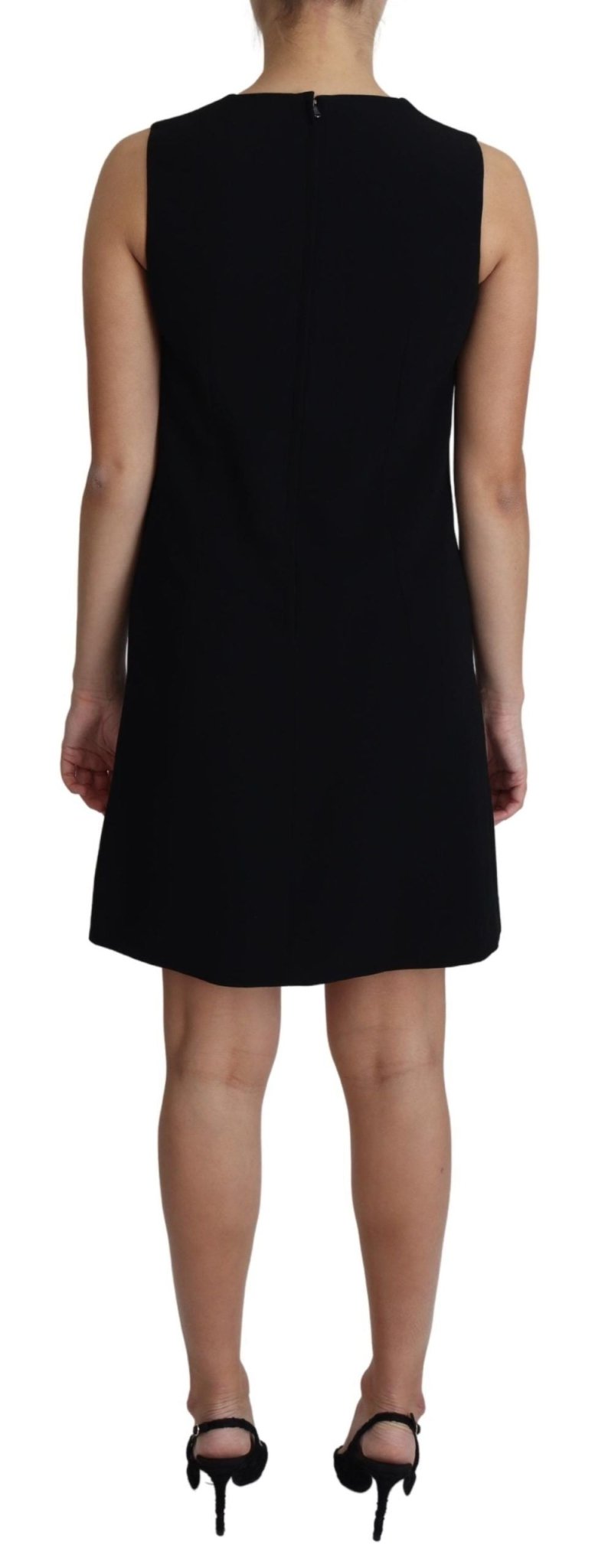 Dolce & Gabbana Elegant Sleeveless Black A - Line Mini Dress - Sandy Store ByNet