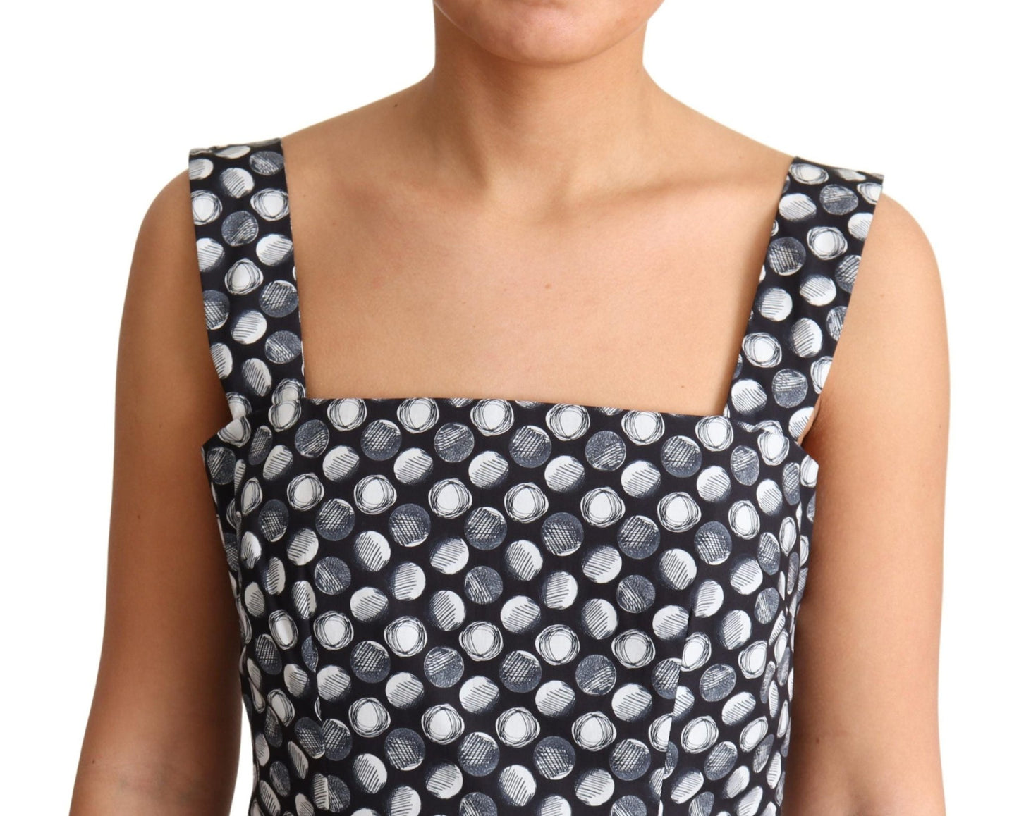 Dolce & Gabbana Elegant Sleeveless Geometric Midi A - Line Dress - Sandy Store ByNet
