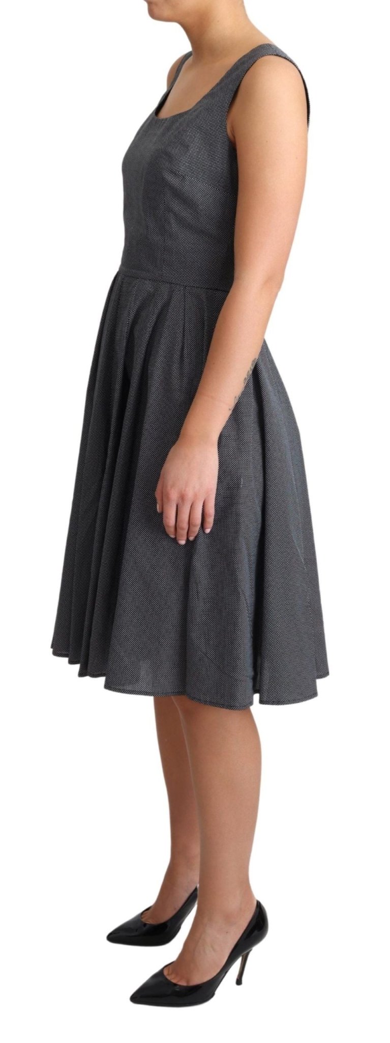 Dolce & Gabbana Elegant Sleeveless Polka Dot A - Line Dress - Sandy Store ByNet