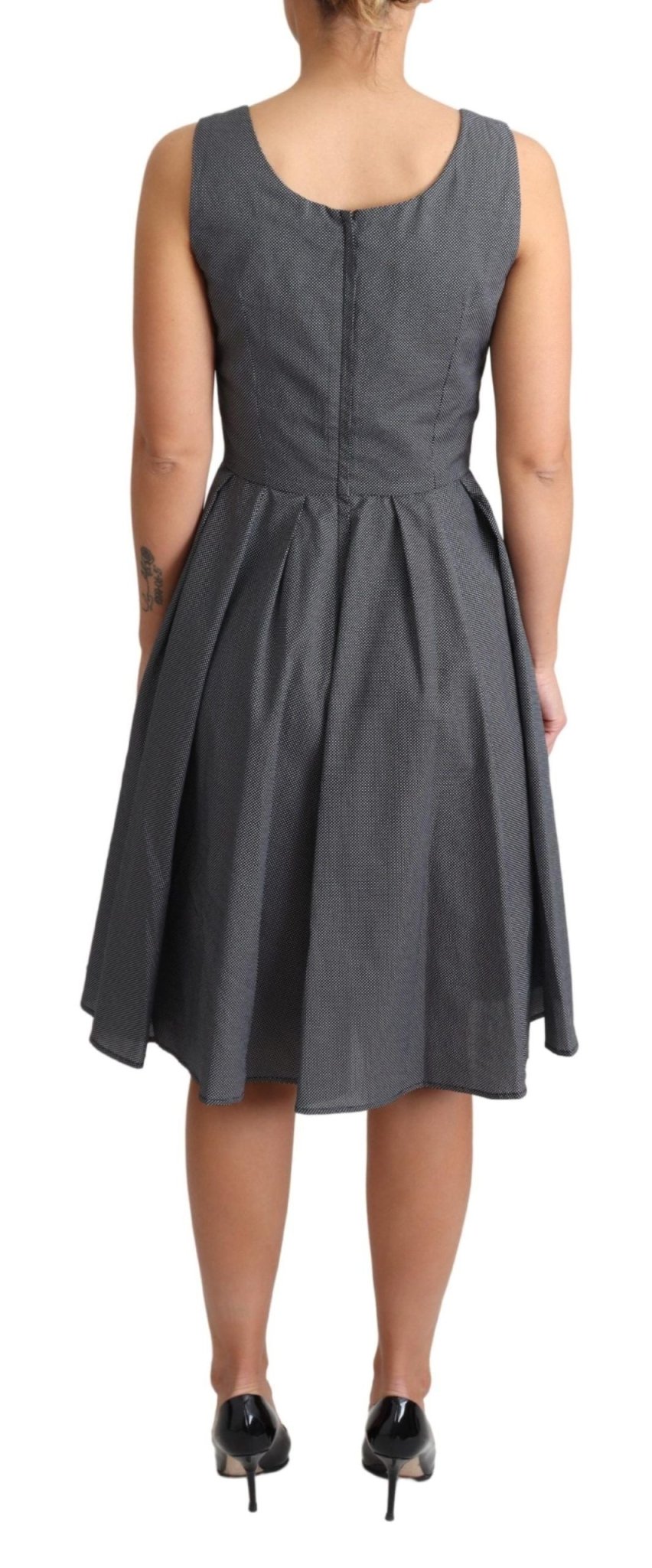 Dolce & Gabbana Elegant Sleeveless Polka Dot A - Line Dress - Sandy Store ByNet