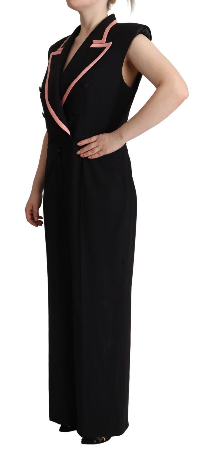 Dolce & Gabbana Elegant Sleeveless Wool Blend Jumpsuit - Sandy Store ByNet