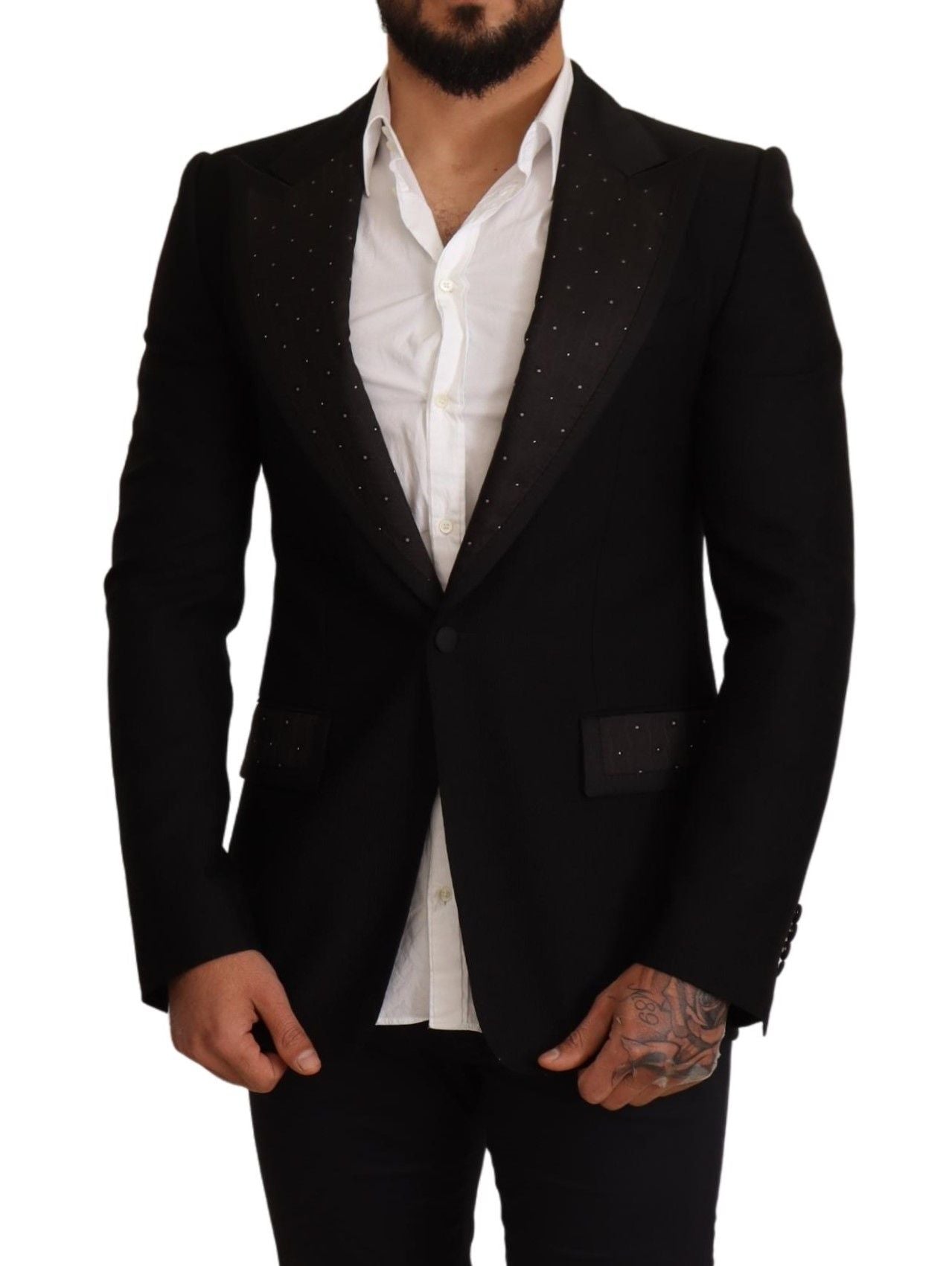 Dolce & Gabbana Elegant Slim Fit Black Blazer Jacket - Sandy Store ByNet