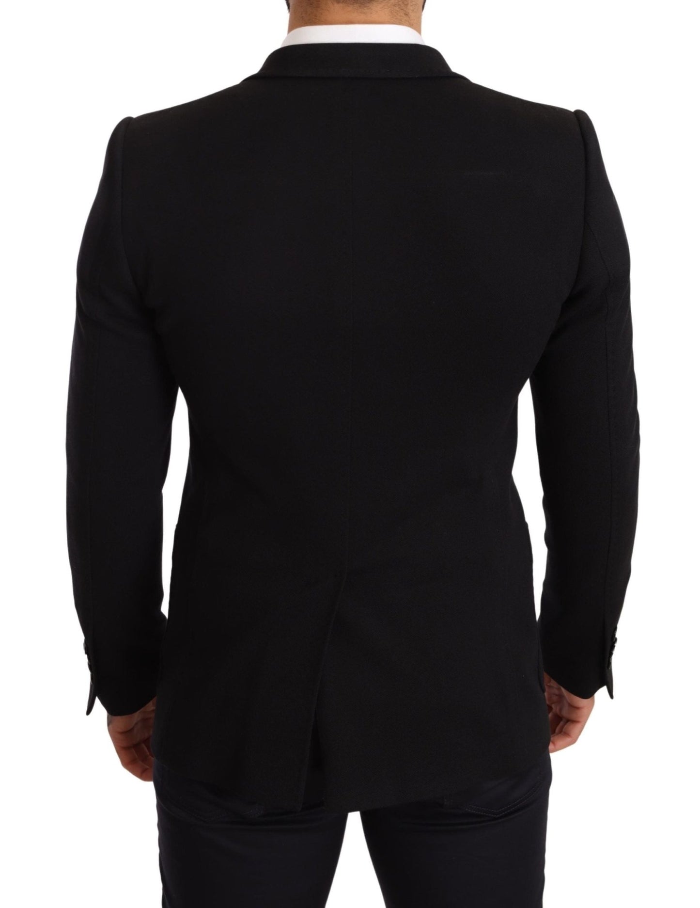 Dolce & Gabbana Elegant Slim Fit Black Cotton Blazer - Sandy Store ByNet