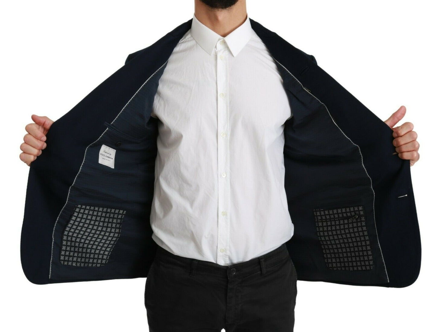 Dolce & Gabbana Elegant Slim Fit Dark Blue Men's Blazer - Sandy Store ByNet