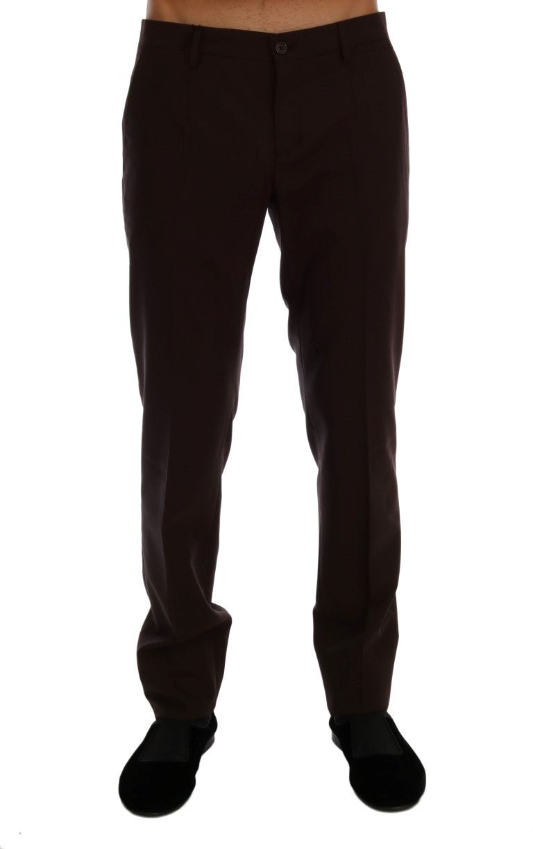 Dolce & Gabbana Elegant Slim Fit Formal Trousers in Purple - Sandy Store ByNet
