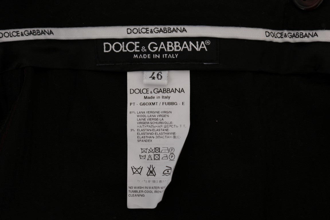 Dolce & Gabbana Elegant Slim Fit Formal Trousers in Purple - Sandy Store ByNet