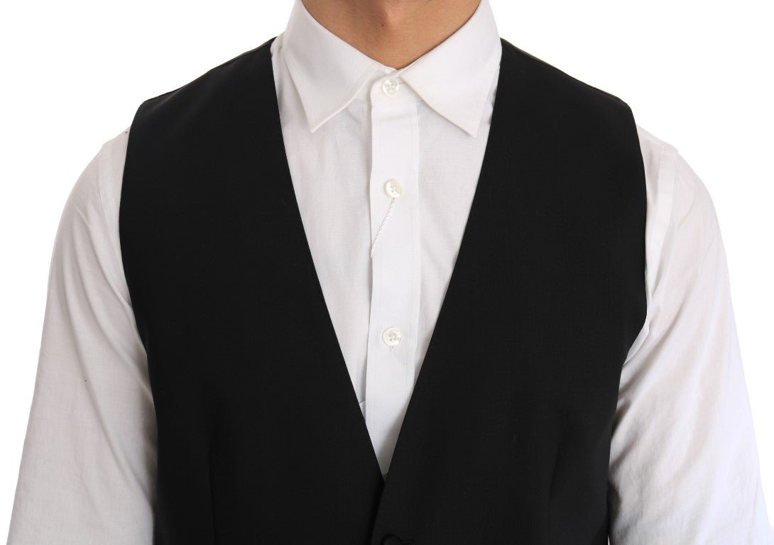 Dolce & Gabbana Elegant Slim Fit Formal Vest in Black - Sandy Store ByNet