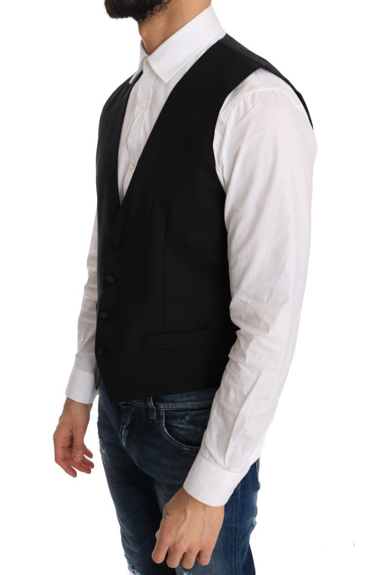 Dolce & Gabbana Elegant Slim Fit Formal Vest in Black - Sandy Store ByNet