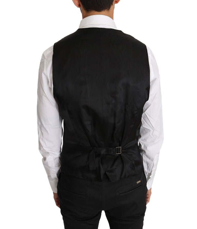 Dolce & Gabbana Elegant Slim Fit Gray Wool Vest - Sandy Store ByNet