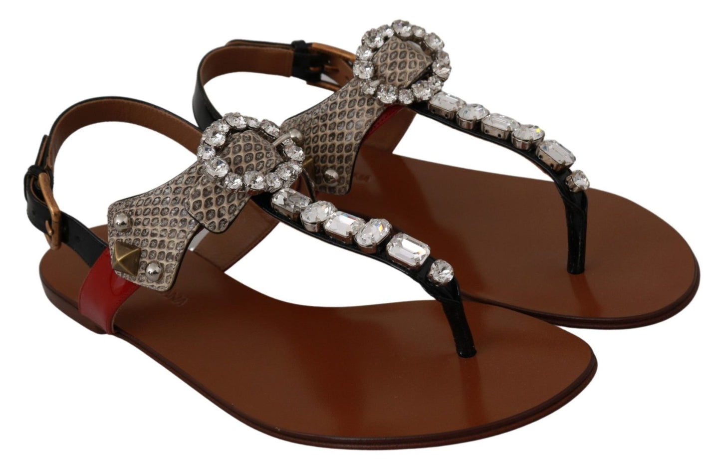 Dolce & Gabbana Elegant Strappy Sandals with Exotic Charm - Sandy Store ByNet