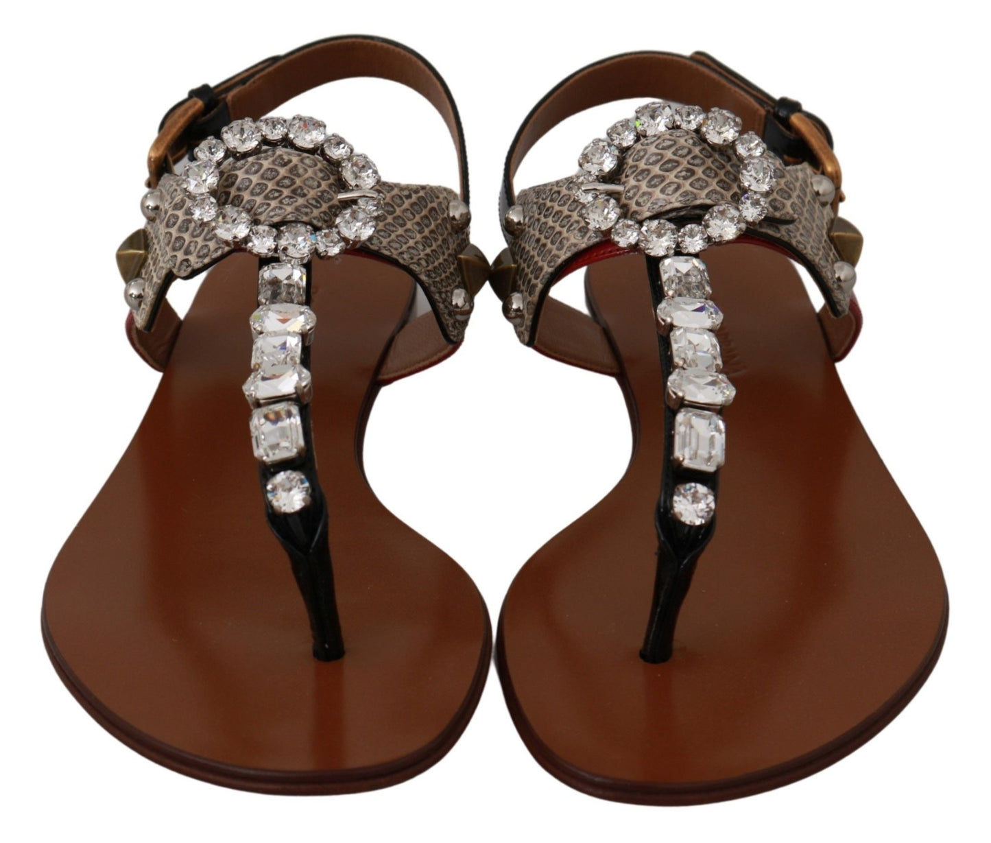 Dolce & Gabbana Elegant Strappy Sandals with Exotic Charm - Sandy Store ByNet