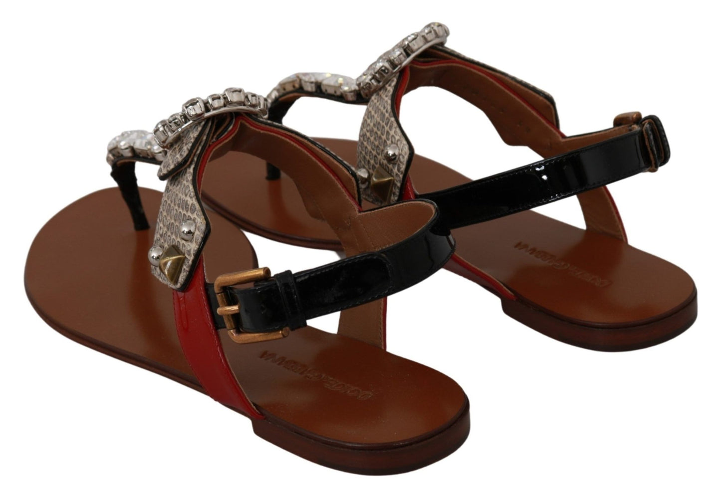 Dolce & Gabbana Elegant Strappy Sandals with Exotic Charm - Sandy Store ByNet