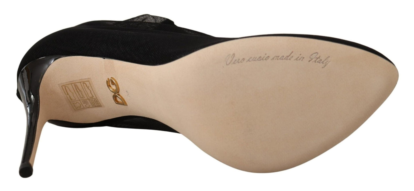 Dolce & Gabbana Elegant Stretch Sock Boot Pumps - Sandy Store ByNet