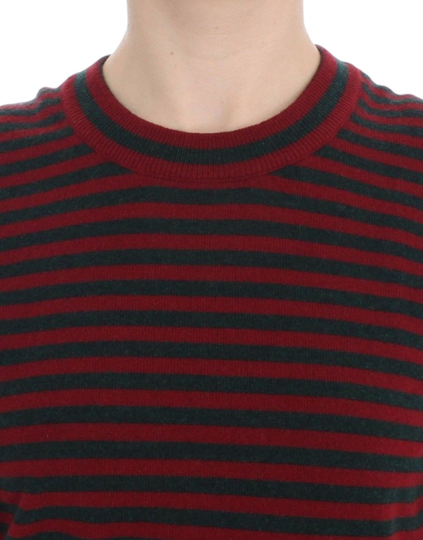 Dolce & Gabbana Elegant Striped Cashmere Crewneck Sweater - Sandy Store ByNet