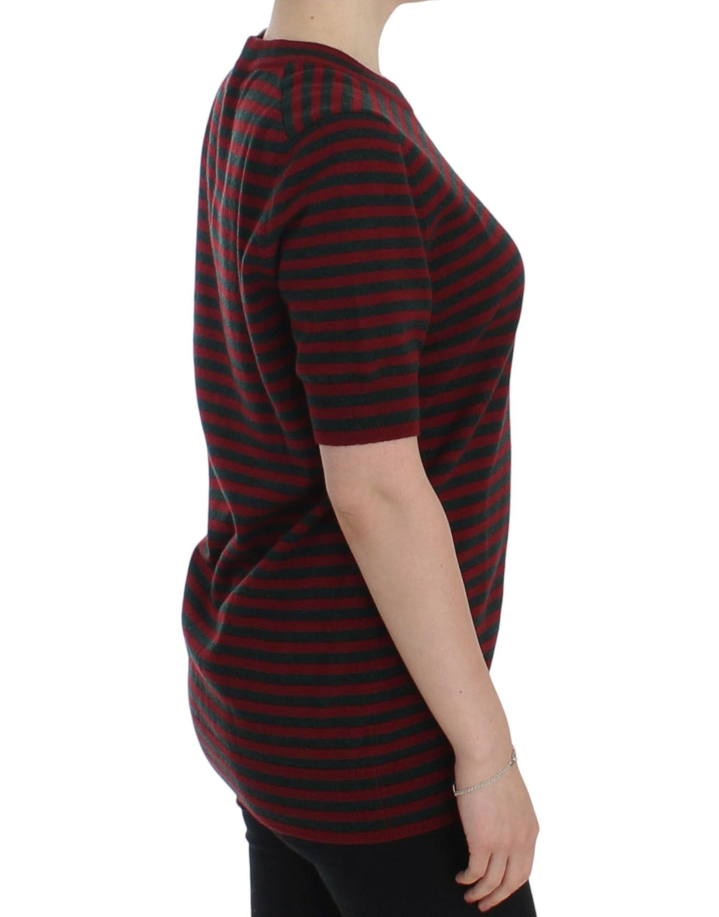 Dolce & Gabbana Elegant Striped Cashmere Crewneck Sweater - Sandy Store ByNet