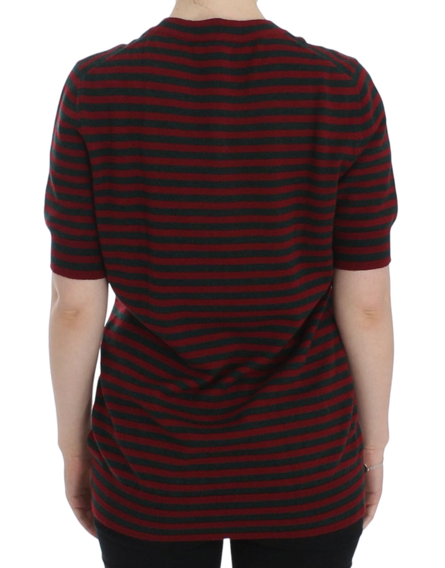 Dolce & Gabbana Elegant Striped Cashmere Crewneck Sweater - Sandy Store ByNet
