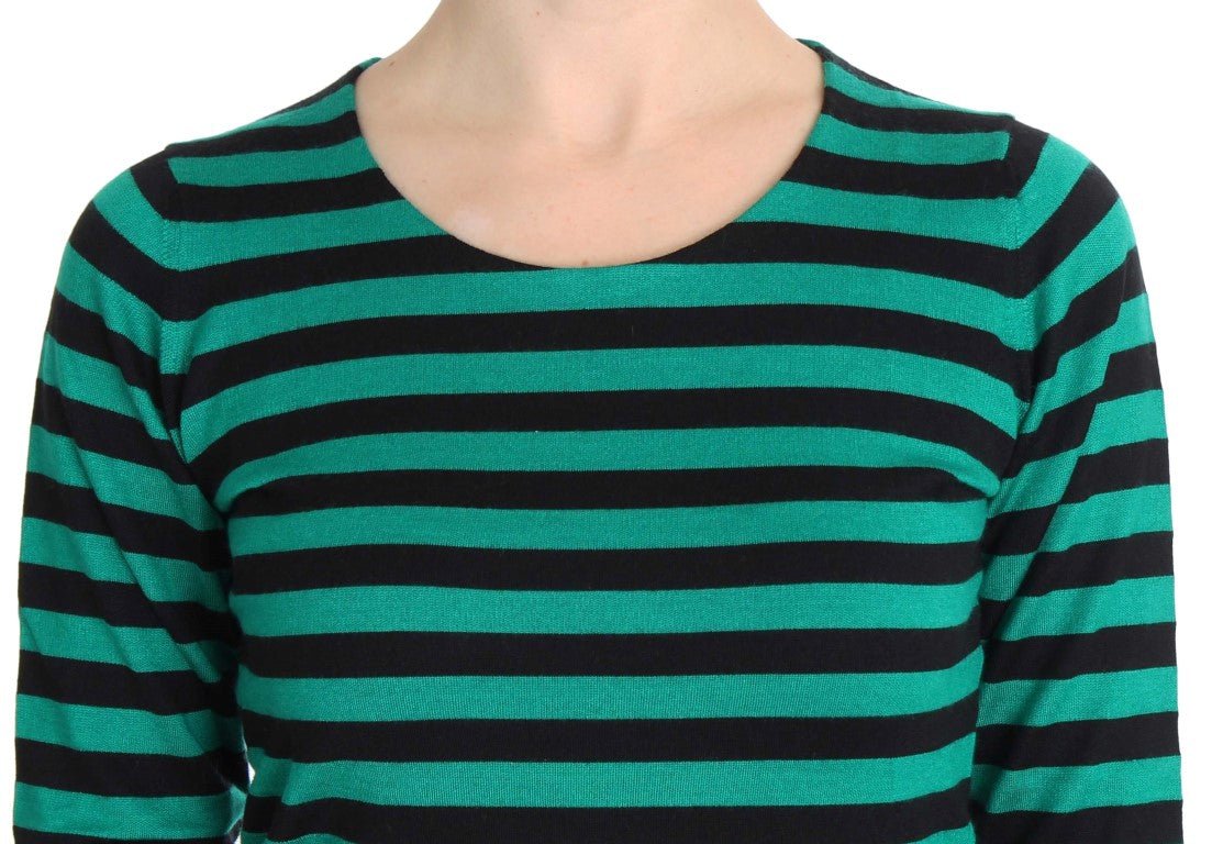 Dolce & Gabbana Elegant Striped Cashmere Silk Sweater - Sandy Store ByNet