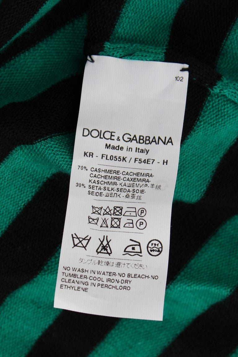 Dolce & Gabbana Elegant Striped Cashmere Silk Sweater - Sandy Store ByNet