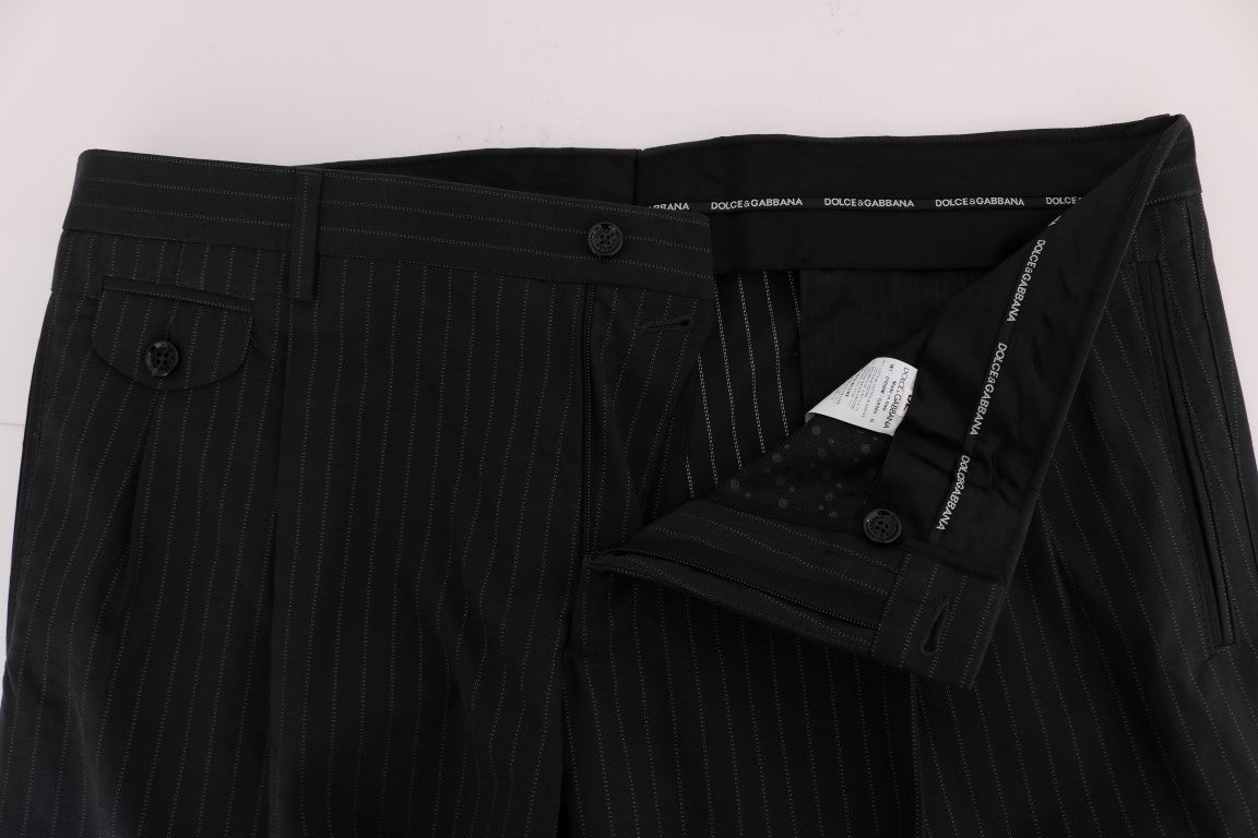 Dolce & Gabbana Elegant Striped Straight Fit Dress Trousers - Sandy Store ByNet