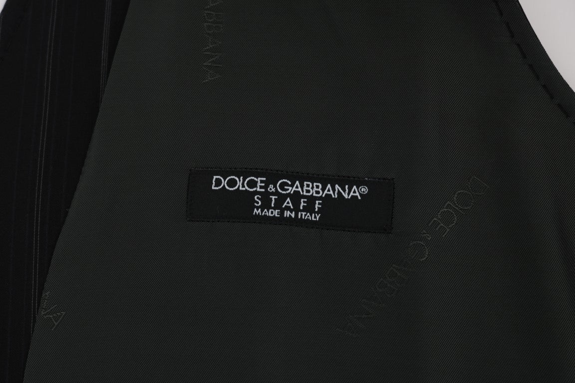 Dolce & Gabbana Elegant Striped Vest Waistcoat - Sandy Store ByNet