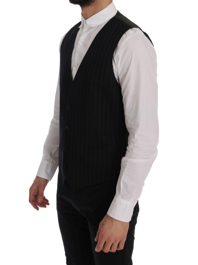 Dolce & Gabbana Elegant Striped Vest Waistcoat - Sandy Store ByNet