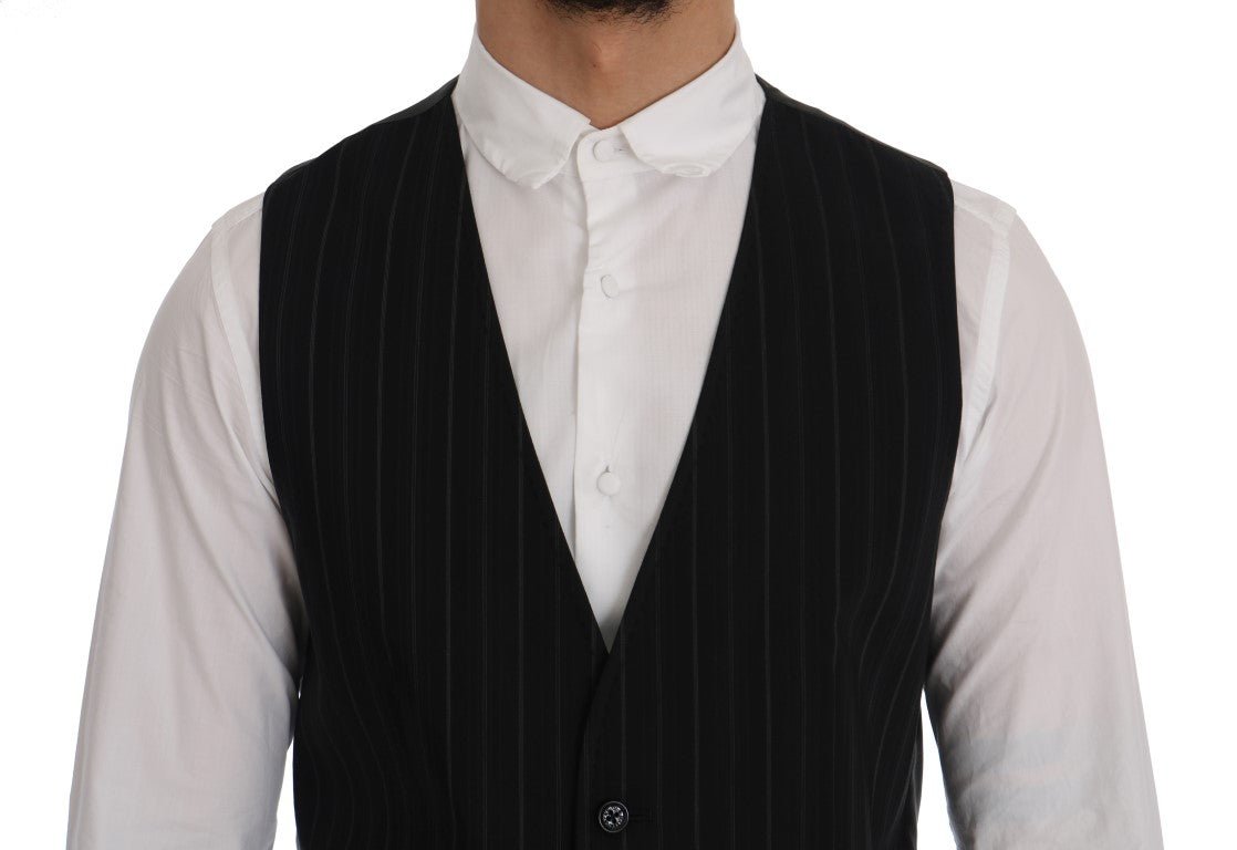 Dolce & Gabbana Elegant Striped Vest Waistcoat - Sandy Store ByNet