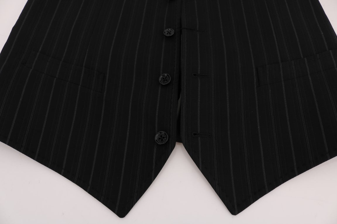 Dolce & Gabbana Elegant Striped Vest Waistcoat - Sandy Store ByNet