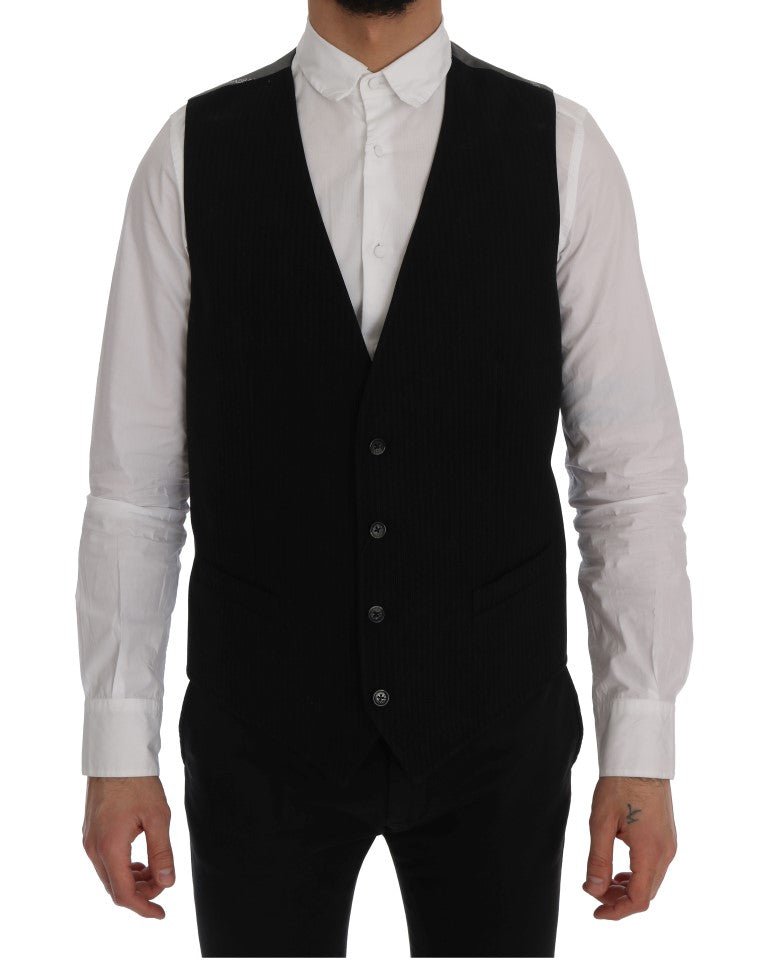 Dolce & Gabbana Elegant Striped Waistcoat Vest - Sandy Store ByNet