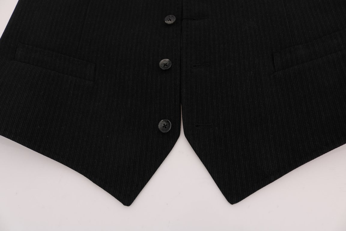 Dolce & Gabbana Elegant Striped Waistcoat Vest - Sandy Store ByNet