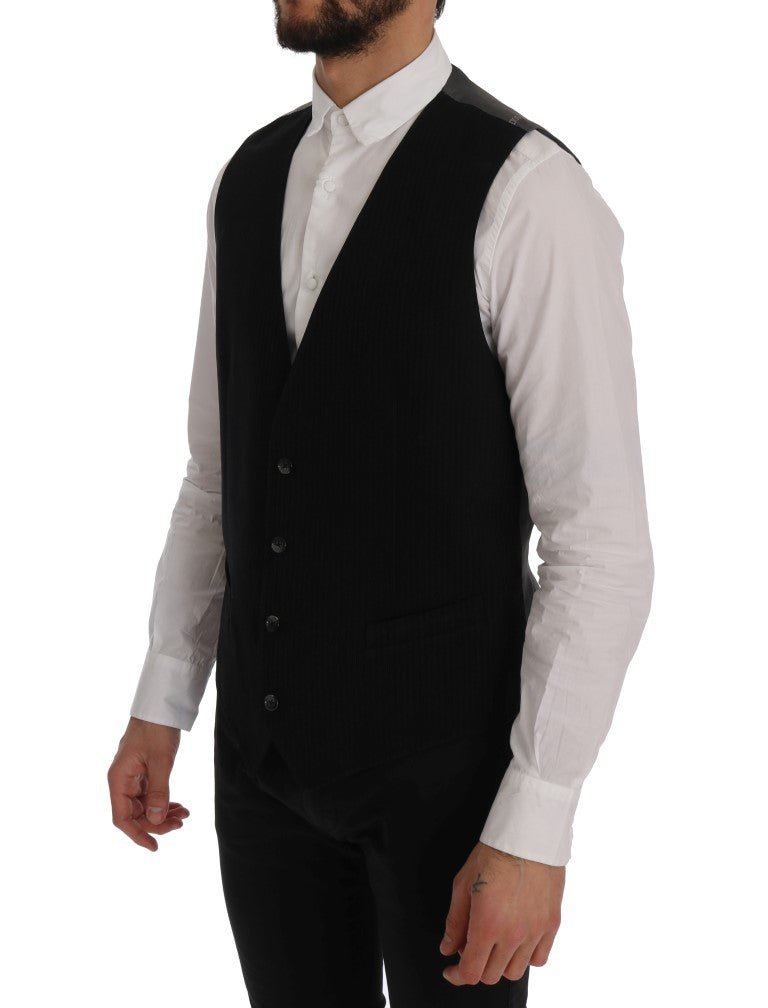 Dolce & Gabbana Elegant Striped Waistcoat Vest - Sandy Store ByNet