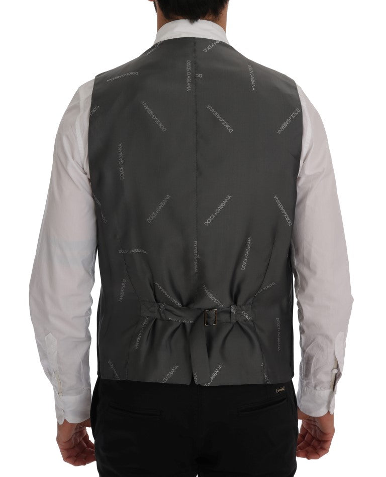 Dolce & Gabbana Elegant Striped Waistcoat Vest - Sandy Store ByNet
