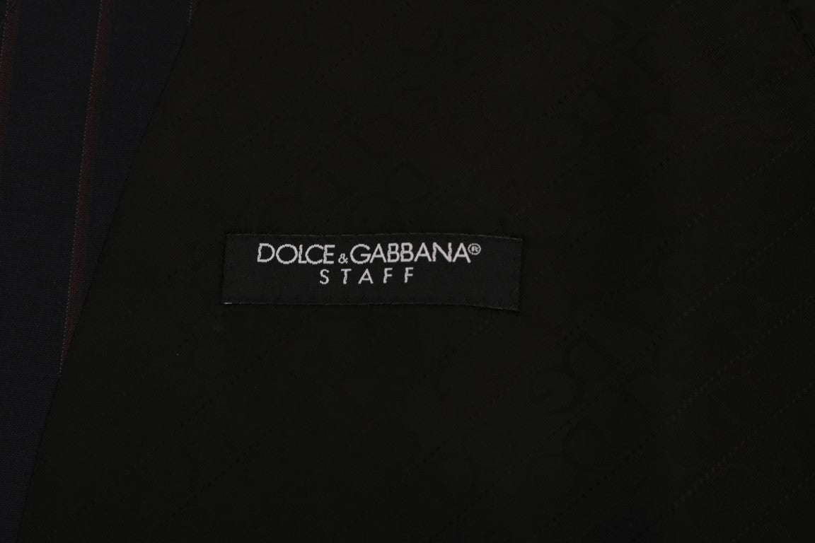 Dolce & Gabbana Elegant Striped Wool Blend Vest Waistcoat - Sandy Store ByNet