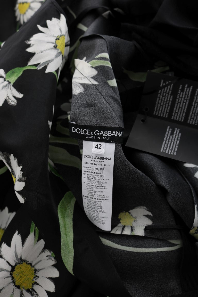 Dolce & Gabbana Elegant Sunflower Maxi Gown with Crystals - Sandy Store ByNet