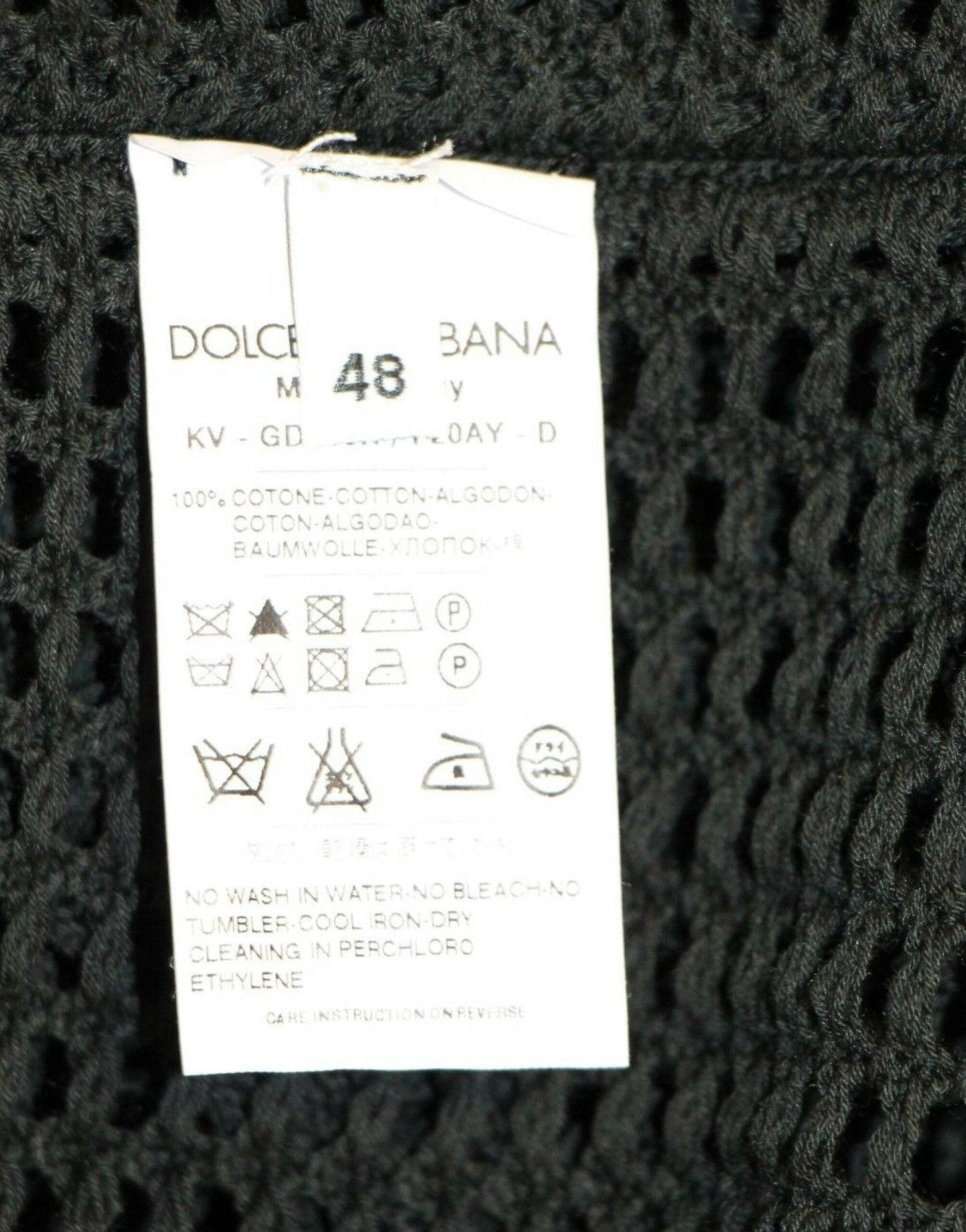 Dolce & Gabbana Elegant V - Neck Dark Green Knitted Sweater - Sandy Store ByNet