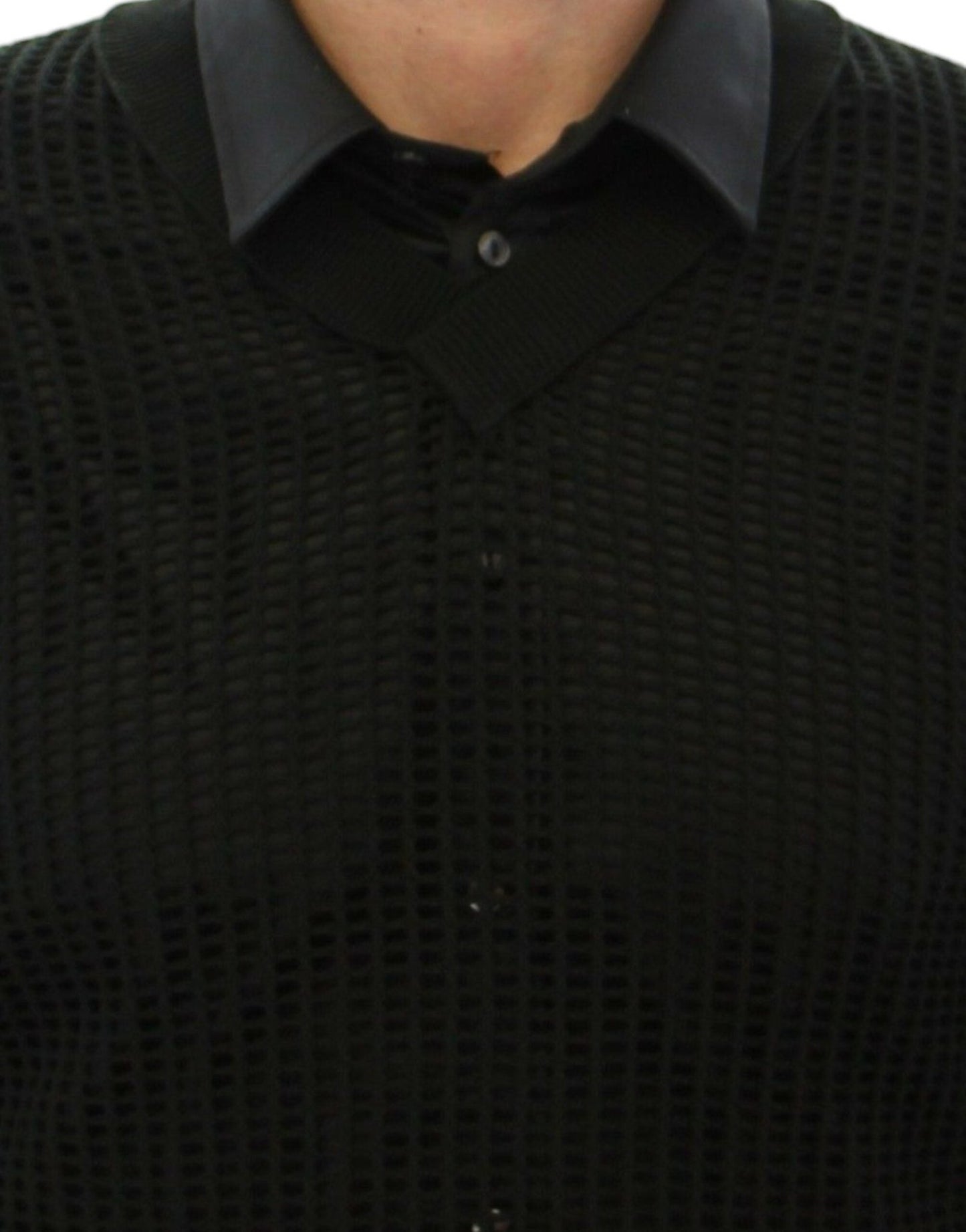 Dolce & Gabbana Elegant V - Neck Dark Green Knitted Sweater - Sandy Store ByNet