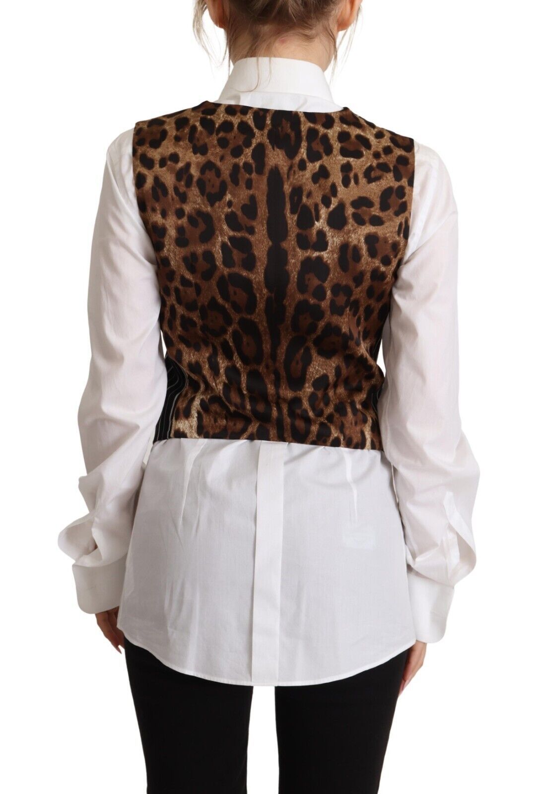 Dolce & Gabbana Elegant V - Neck Sleeveless Wool - Blend Vest - Sandy Store ByNet