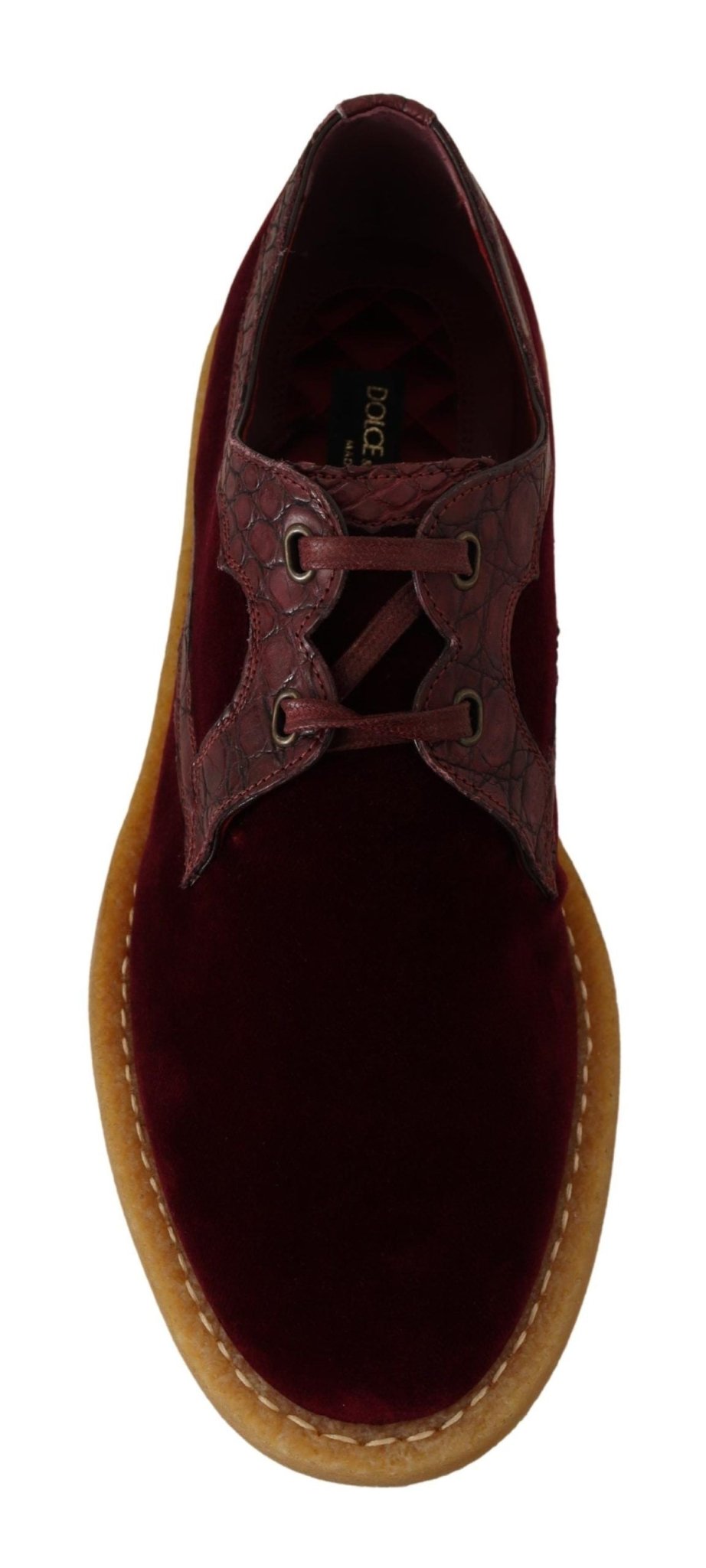 Dolce & Gabbana Elegant Velvet and Exotic Leather Dress Shoes - Sandy Store ByNet