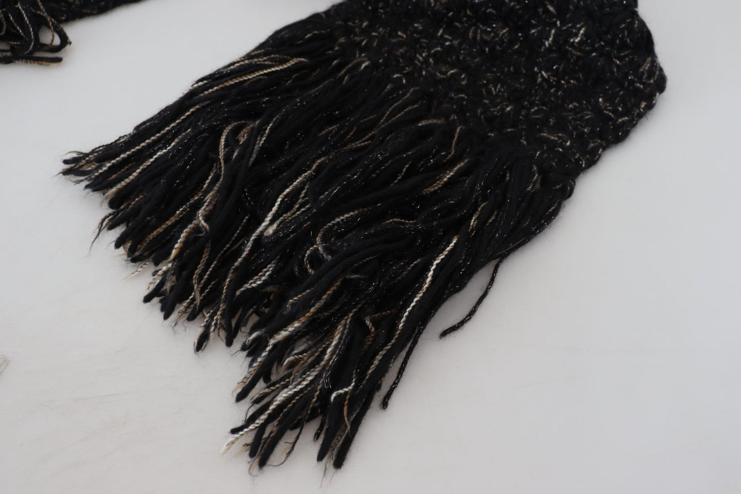Dolce & Gabbana Elegant Virgin Wool Blend Black Scarf - Sandy Store ByNet