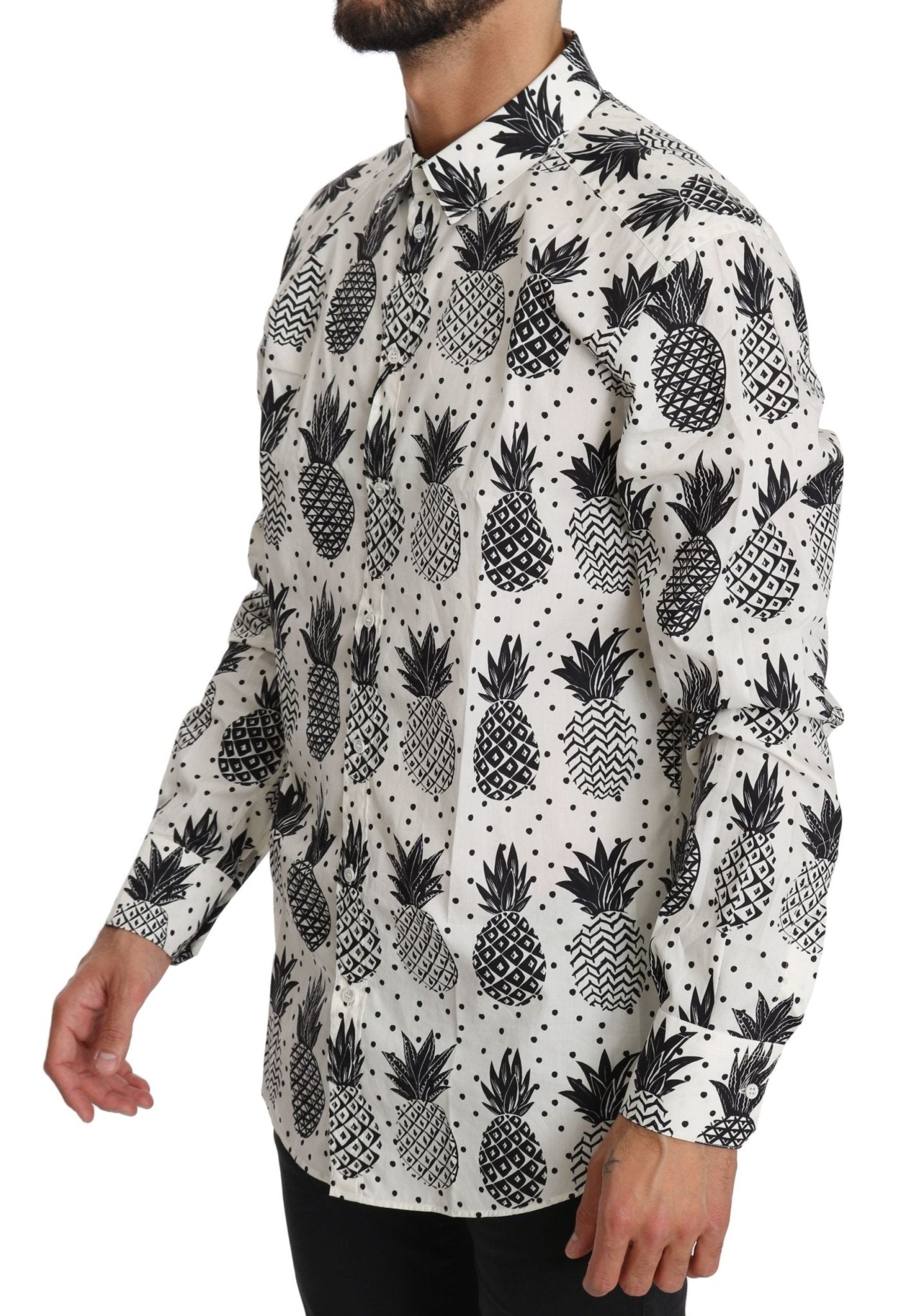 Dolce & Gabbana Elegant White Cotton Casual Shirt - Sandy Store ByNet