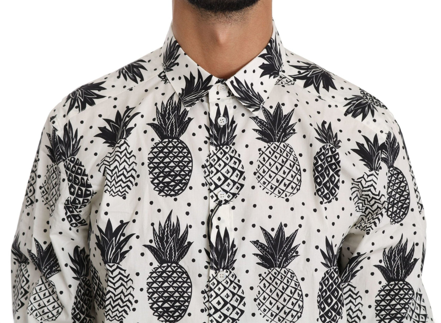 Dolce & Gabbana Elegant White Cotton Casual Shirt - Sandy Store ByNet