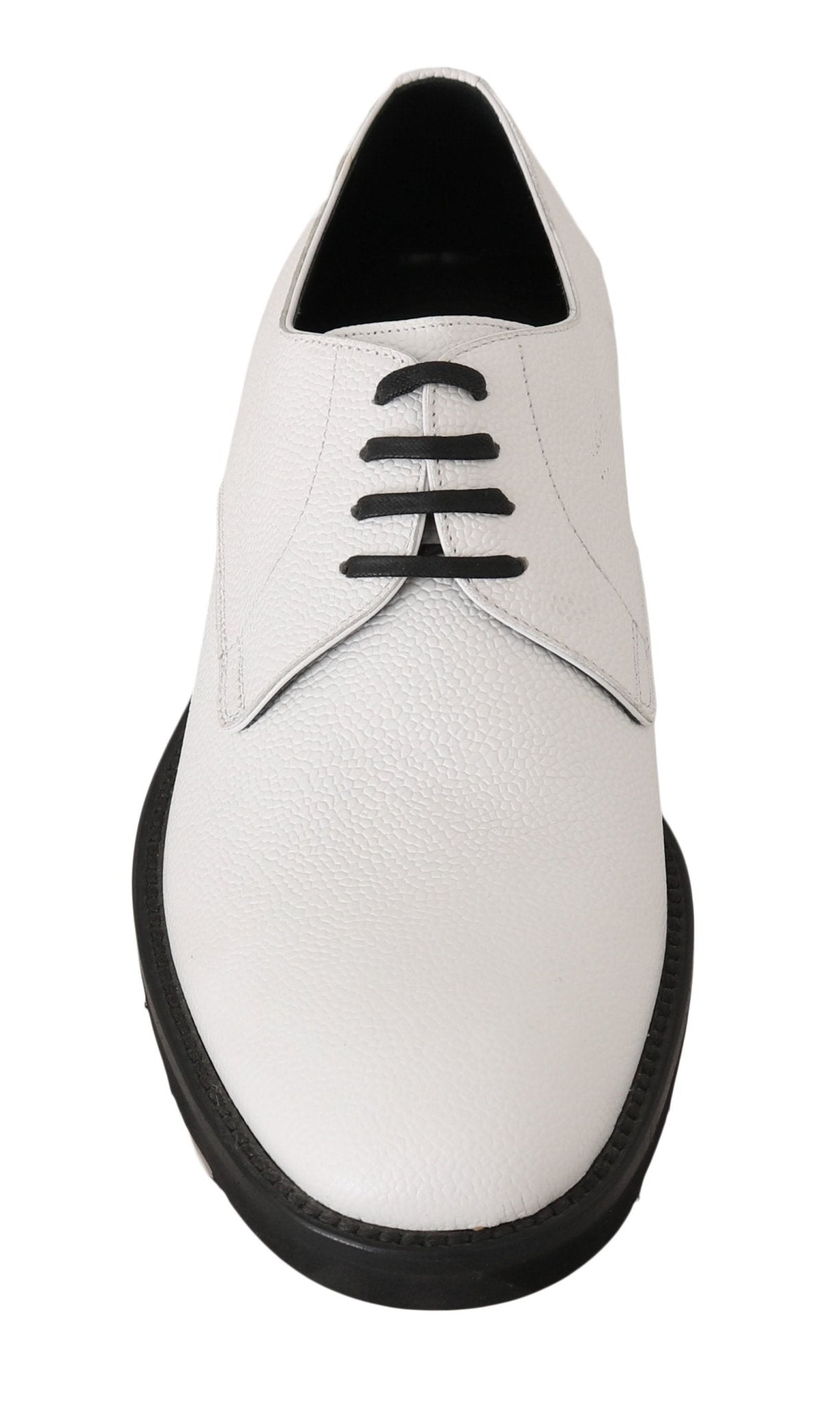 Dolce & Gabbana Elegant White Formal Leather Shoes - Sandy Store ByNet
