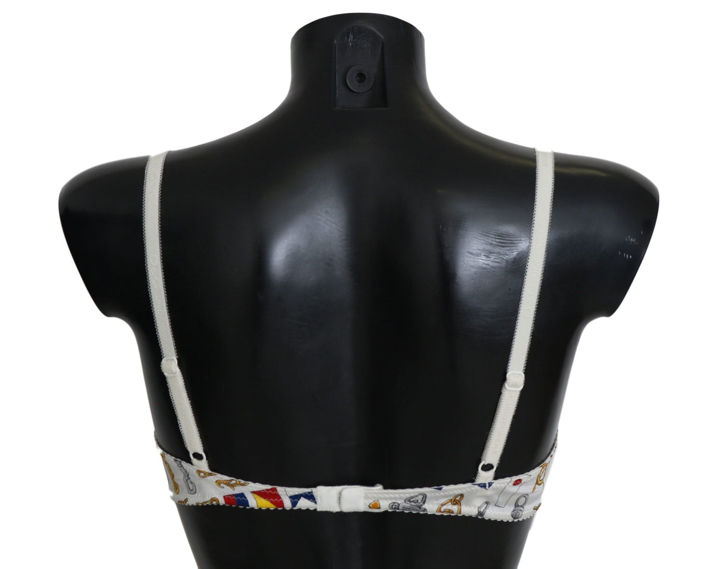 Dolce & Gabbana Elegant White Sailor Print Stretch Bra - Sandy Store ByNet