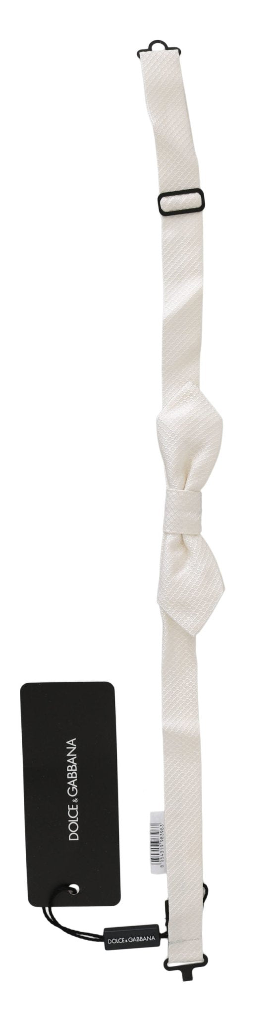 Dolce & Gabbana Elegant White Silk Bow Tie - Sandy Store ByNet