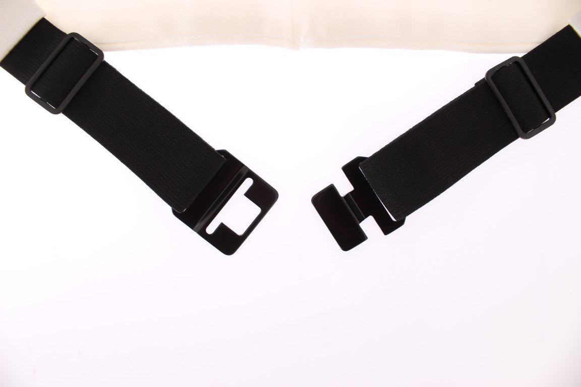 Dolce & Gabbana Elegant White Silk Cummerbund - Sandy Store ByNet